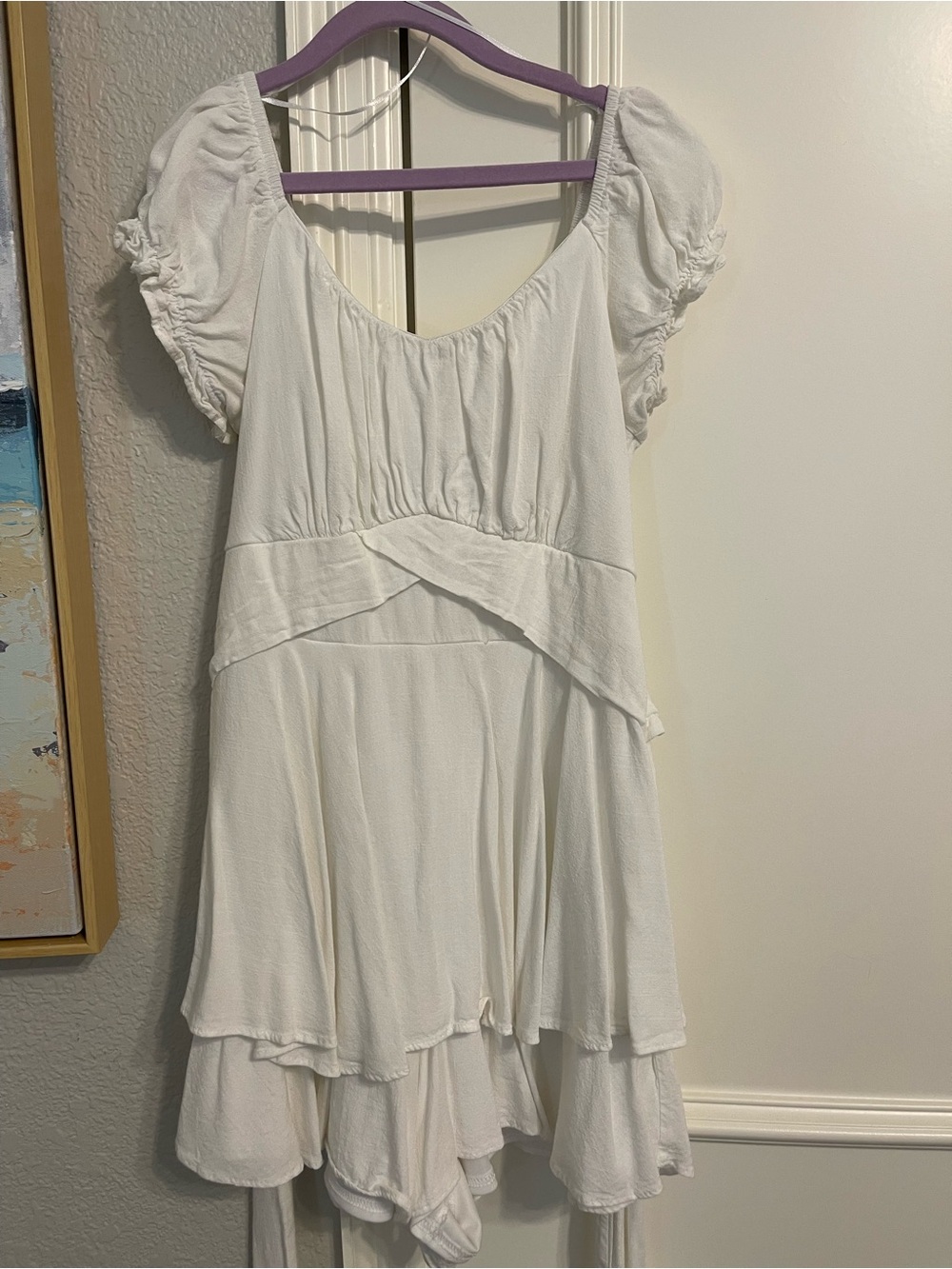 Altar'd State Haisley double layered romper White